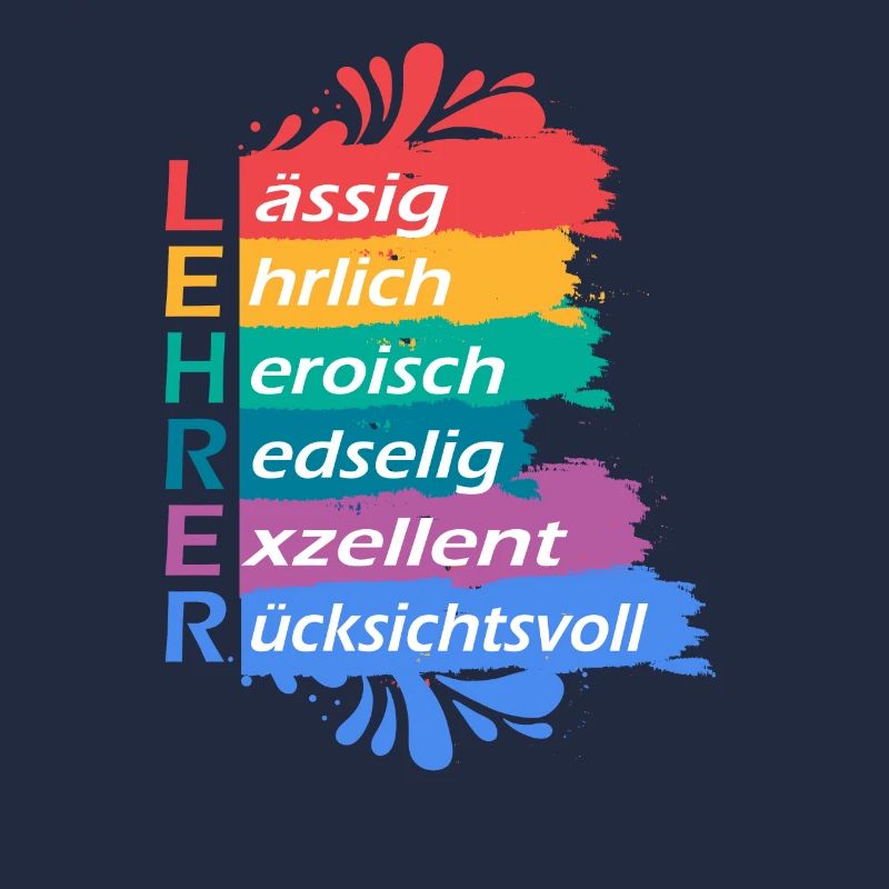 Buntes Lehrer Spruch Schuldesign