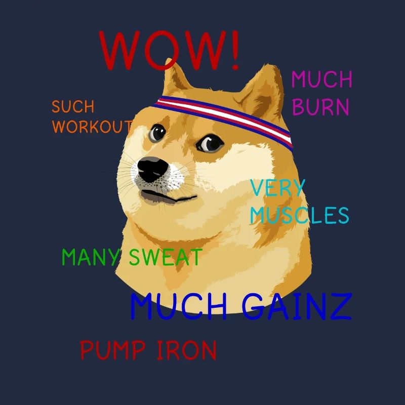 Fun Gym Doge Meme Workout Gainz