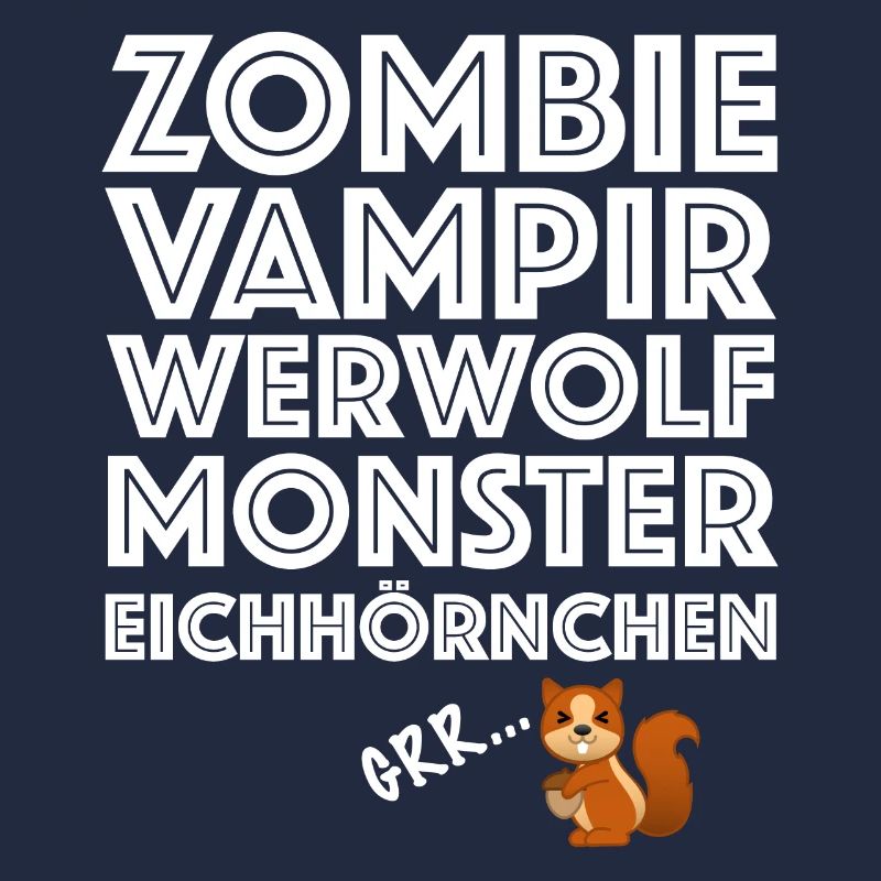 Eichhörnchen, Halloween Zombie Werwolf Monster