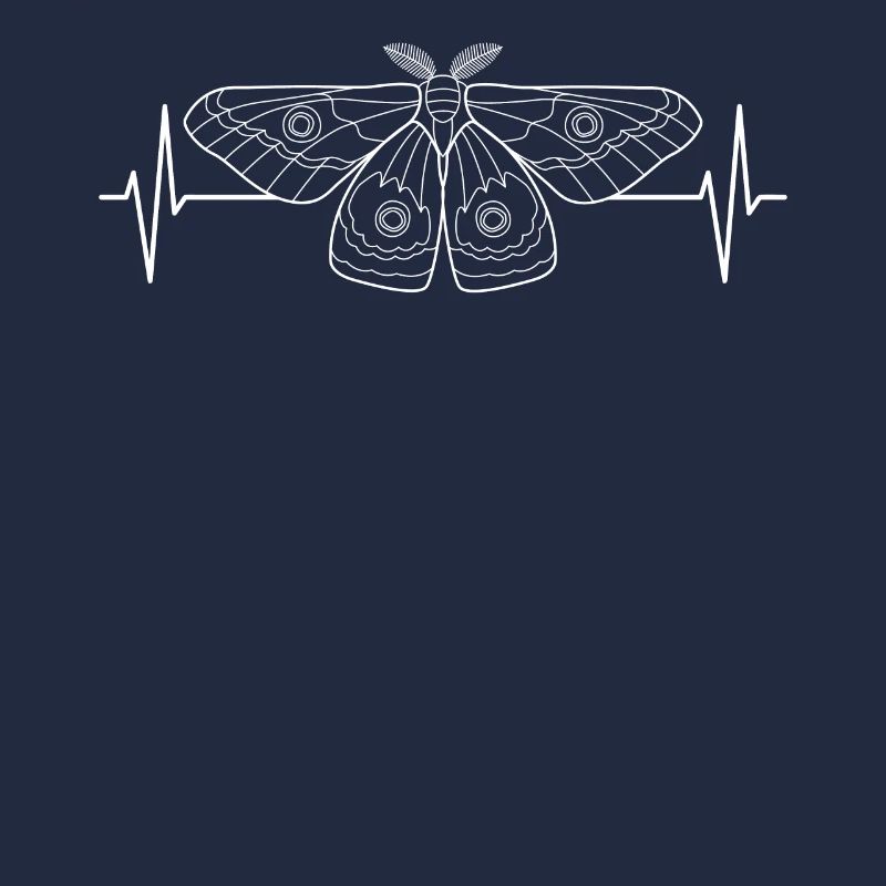 Moth Moth ECG Line Insects Gift
