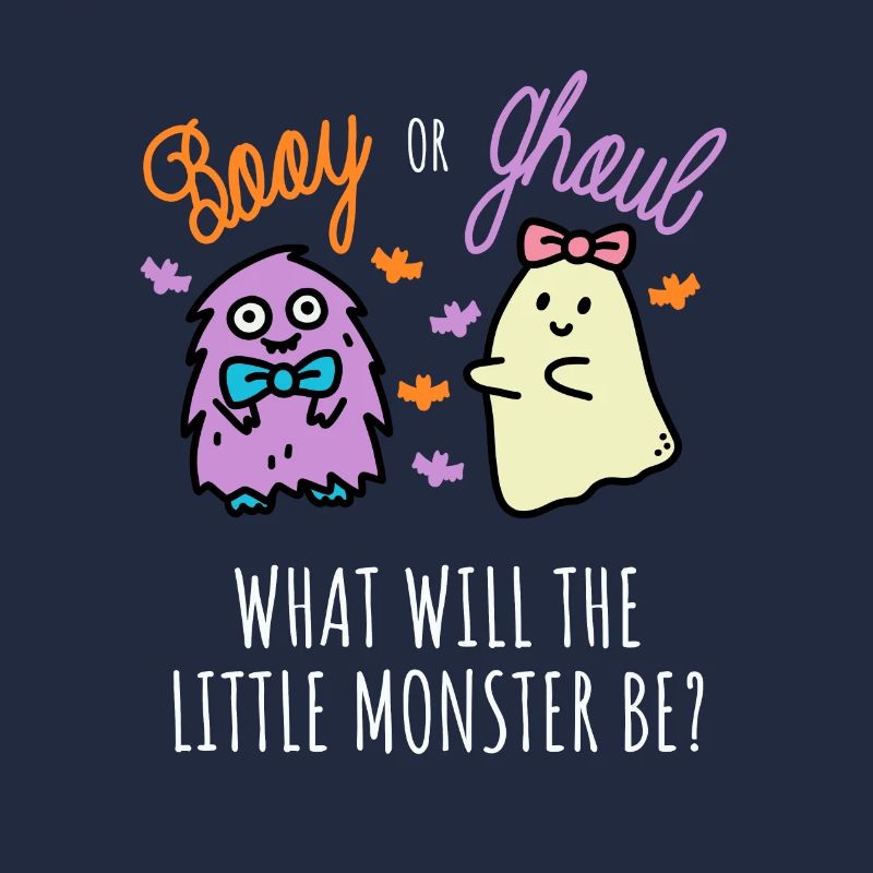 Junge oder Mädchen Monster Halloween Gender Reveal