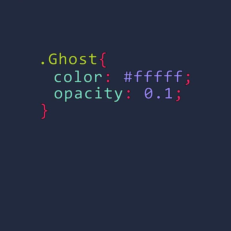 Geist im CSS Format Code für ein Gheis für