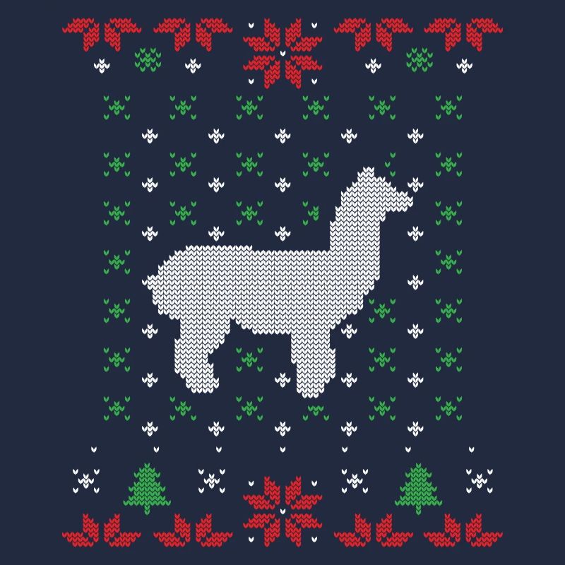Pull de Noël moche lama
