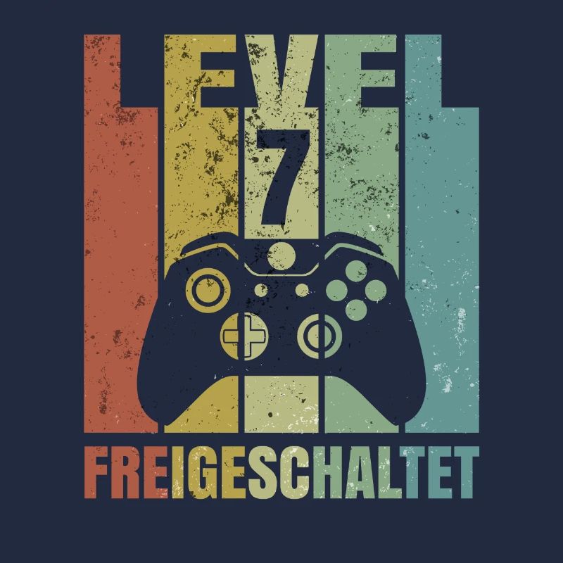Level 7 freigeschaltet Geburtstagsshirt Geschenk