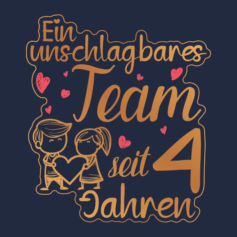Ein perfektes Team seit 4 Jahren Hochzeitstag