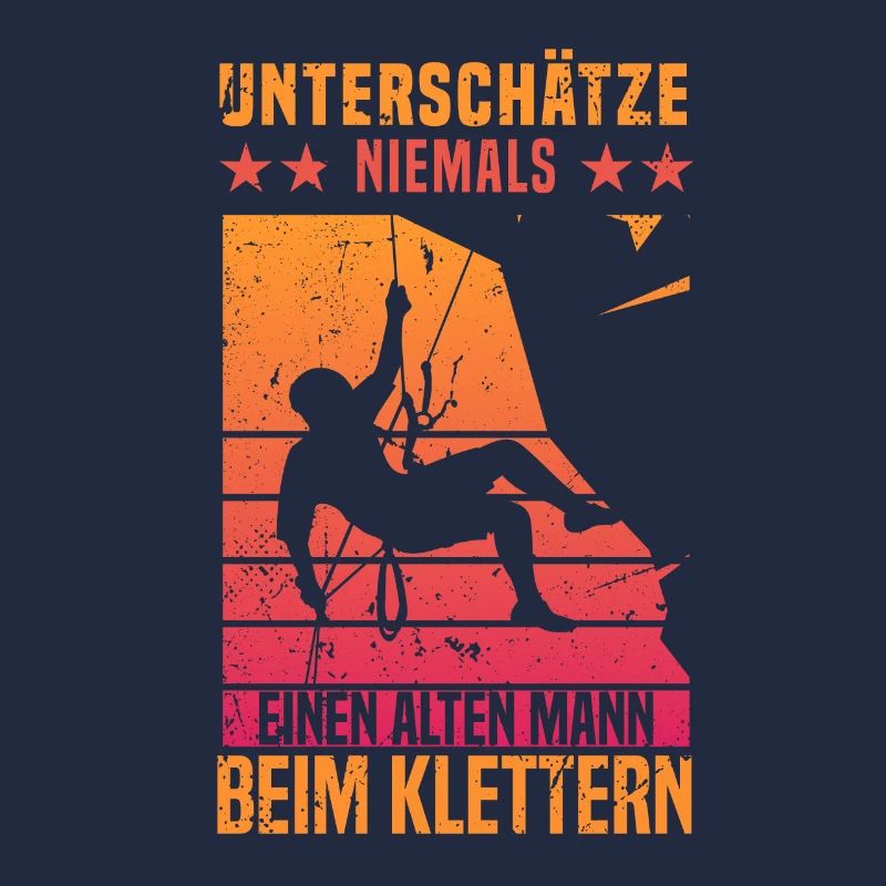 Berg Klettern Bergsteigen Alten Mann beim Klettern