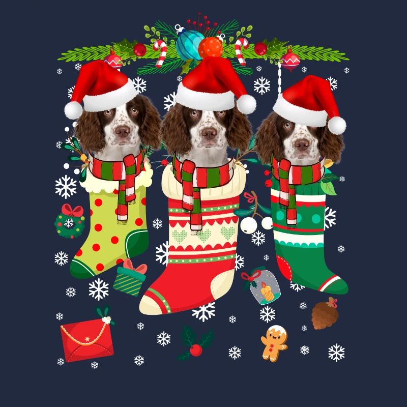 Pull de Noël moche Deutsch Springer Spaniel