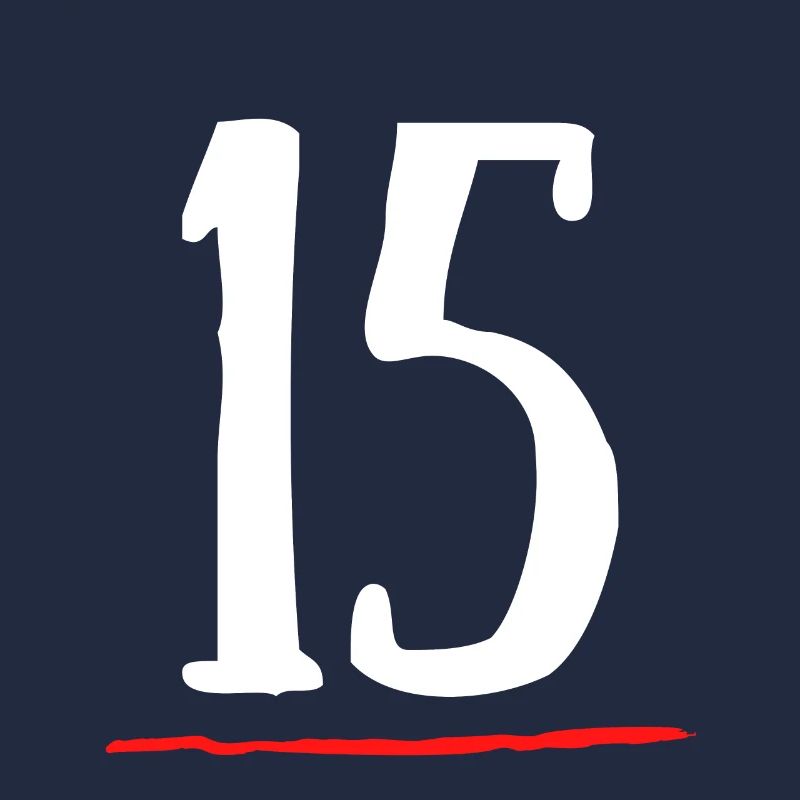 15 underlined red line