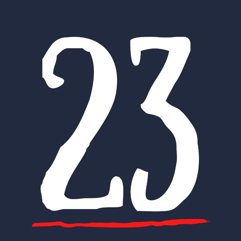 23 underlined red line