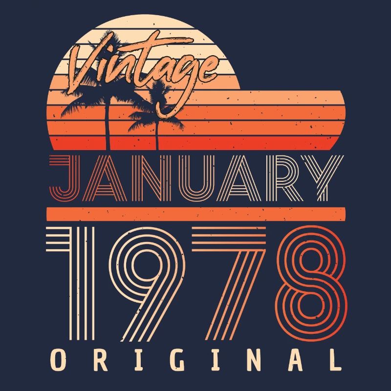 Januar 1978 Orginal Retro Palmen