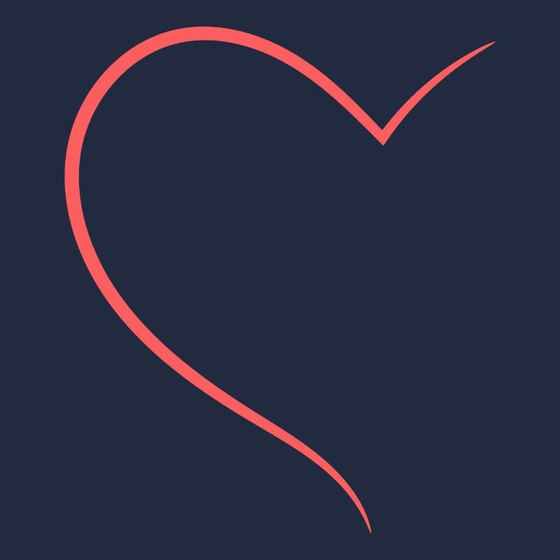 Half Heart Orange Design