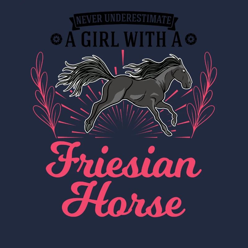 Friesen Pferd Mädchen Friesenpferd