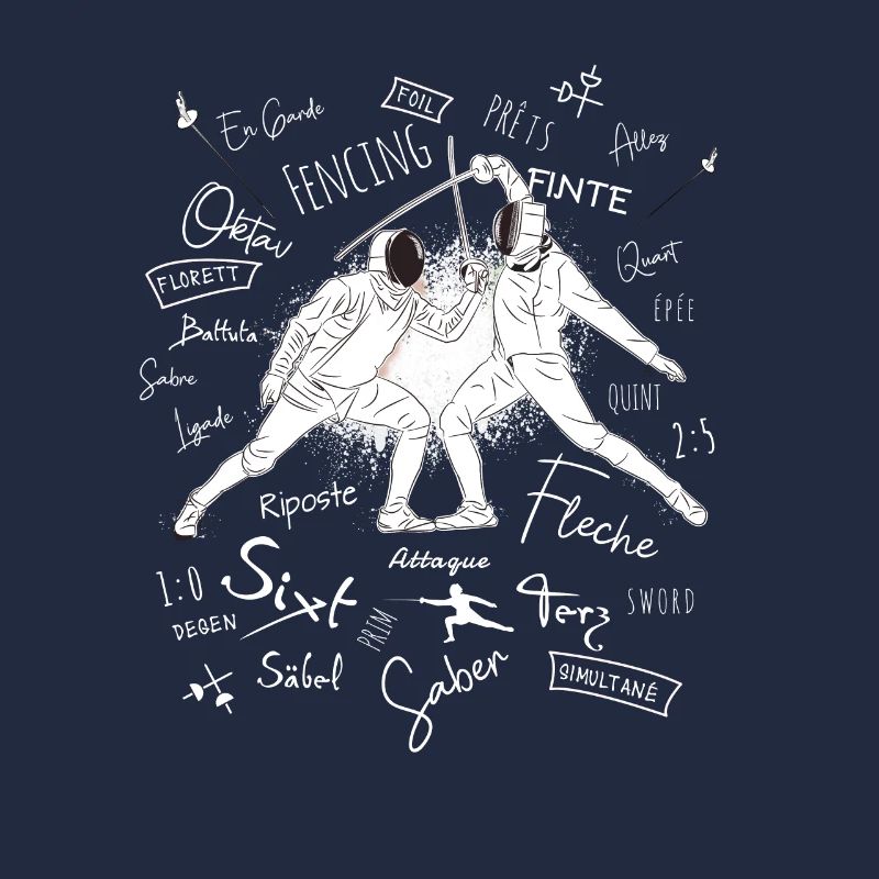 Fechten Begriffe Training Geschenk