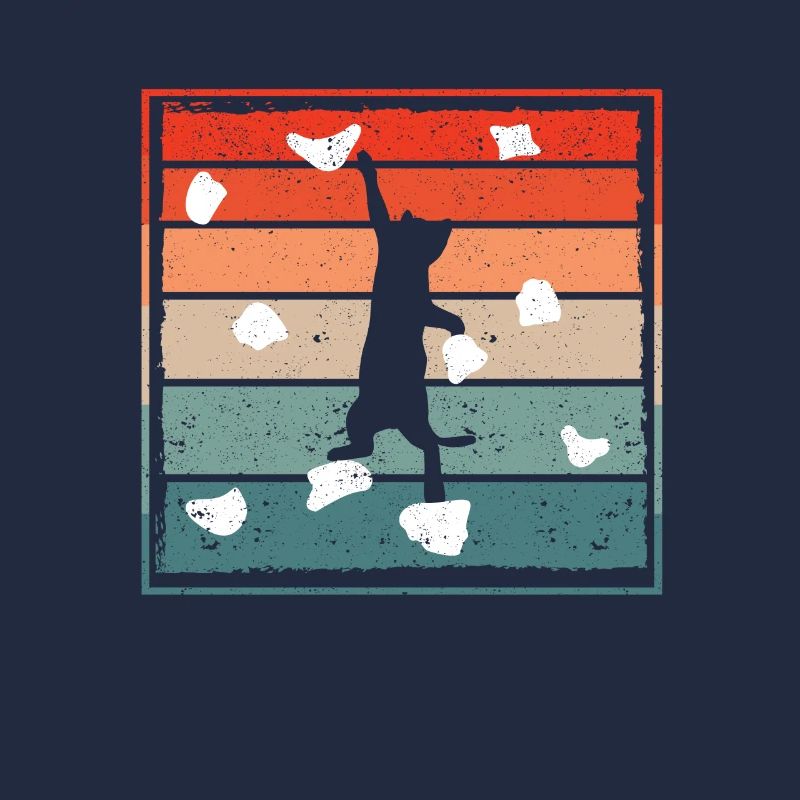 Drôle de rocher Chat Grimpeur Mignon Chat