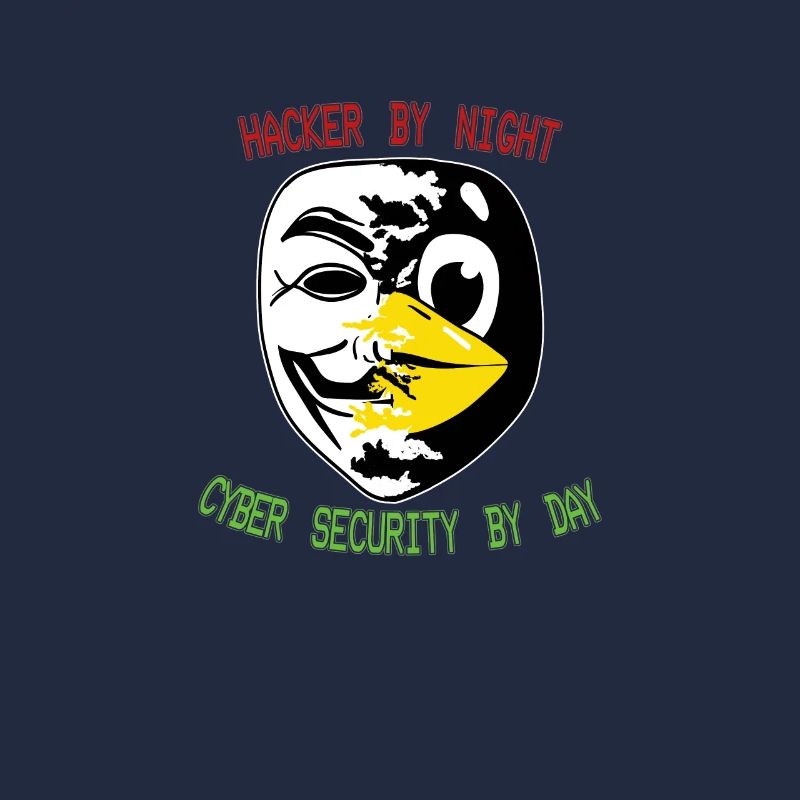 Lustiger Cyber Security Expert Linux Pinguin als