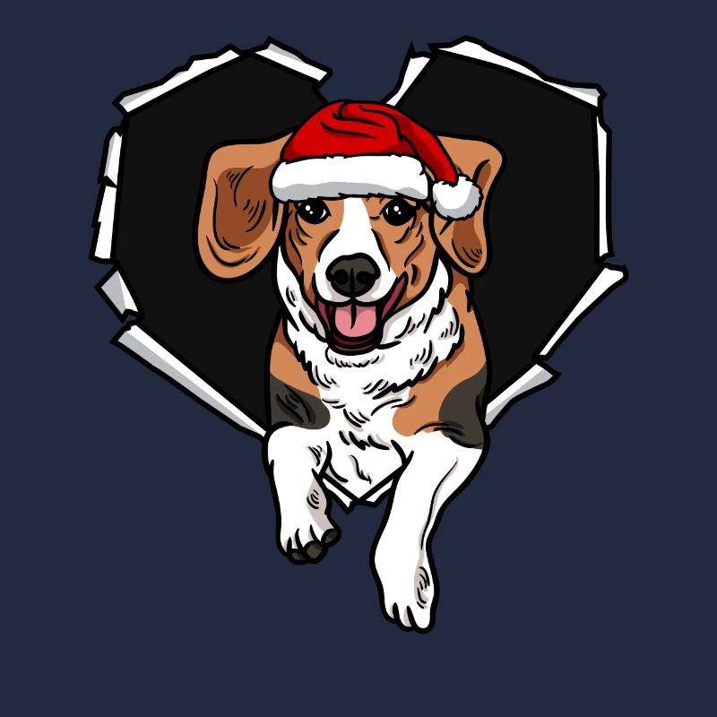 Crack Beagle avec trou de bouchon de Noël