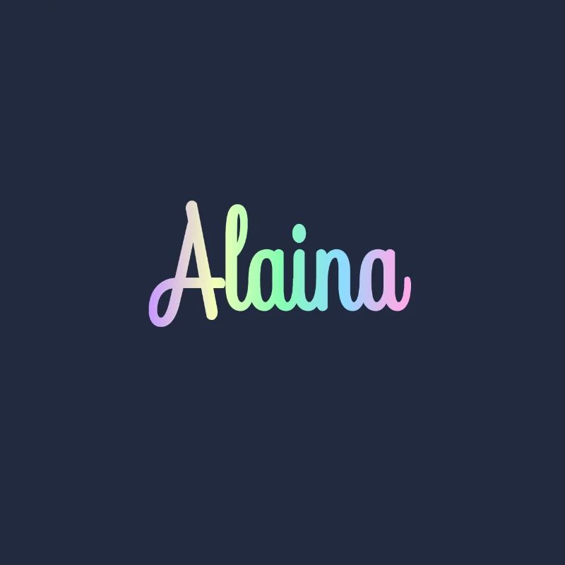 ALAINA Rainbow Minimalist Cursive