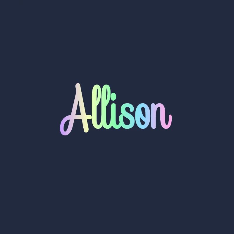 ALLISON Rainbow Cursive minimaliste