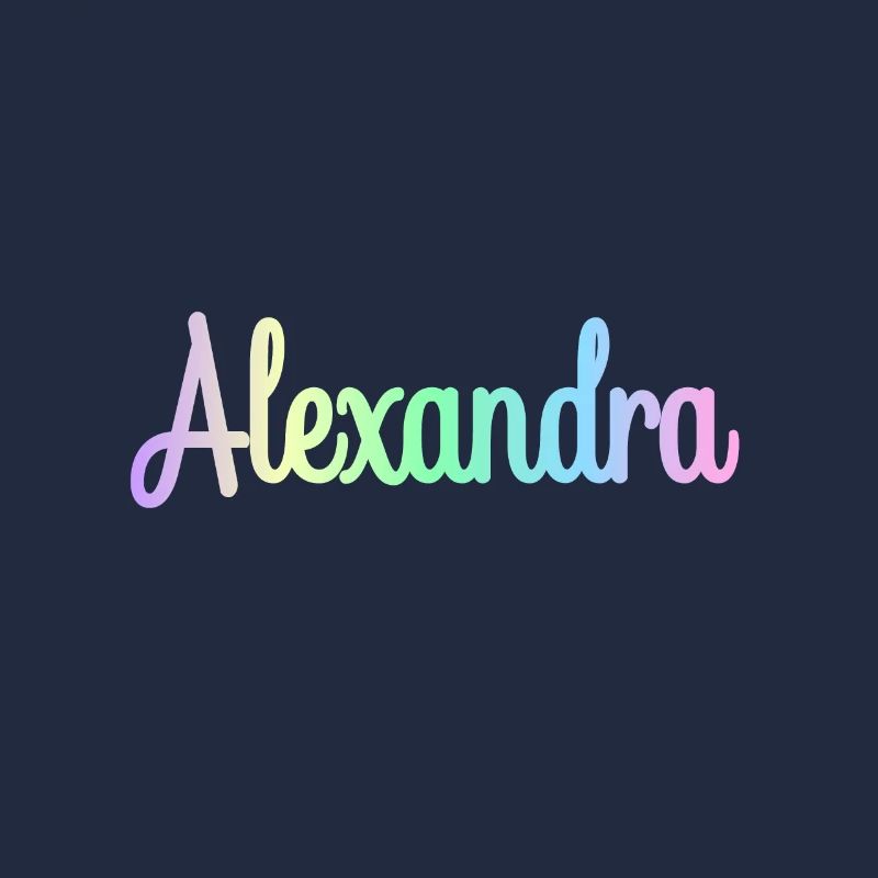 ALEXANDRA Rainbow Minimalist Cursive