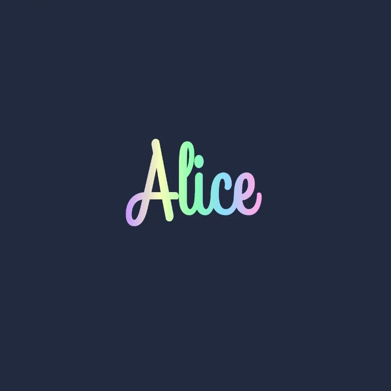 ALICE Rainbow Cursive Minimaliste