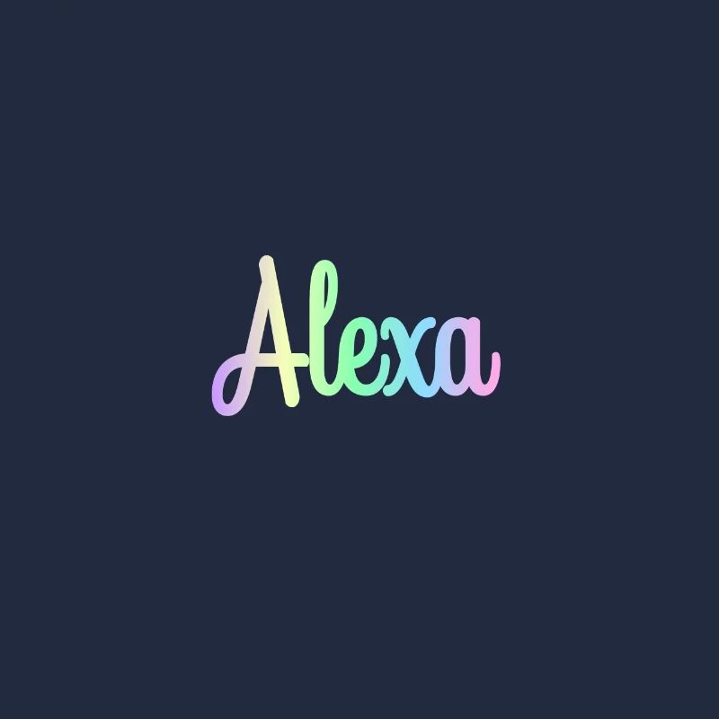 ALEXA Rainbow Cursive minimaliste