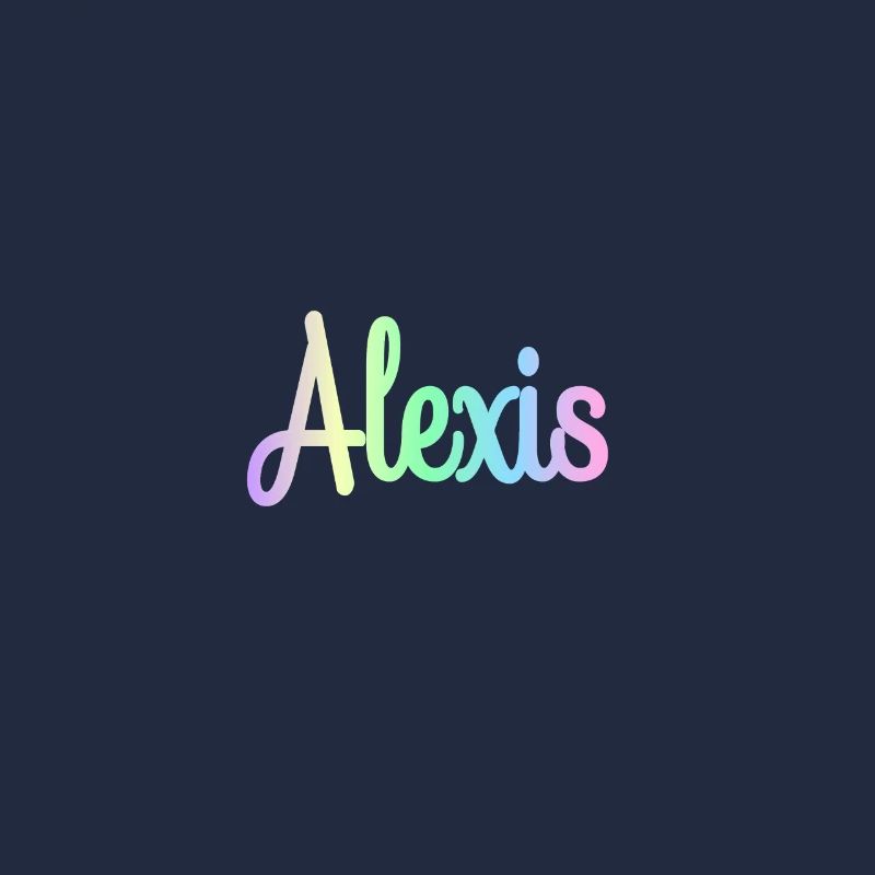 ALEXIS Rainbow Minimalist Cursive