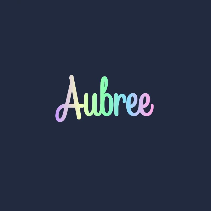 AUBREE Rainbow Cursive Minimaliste