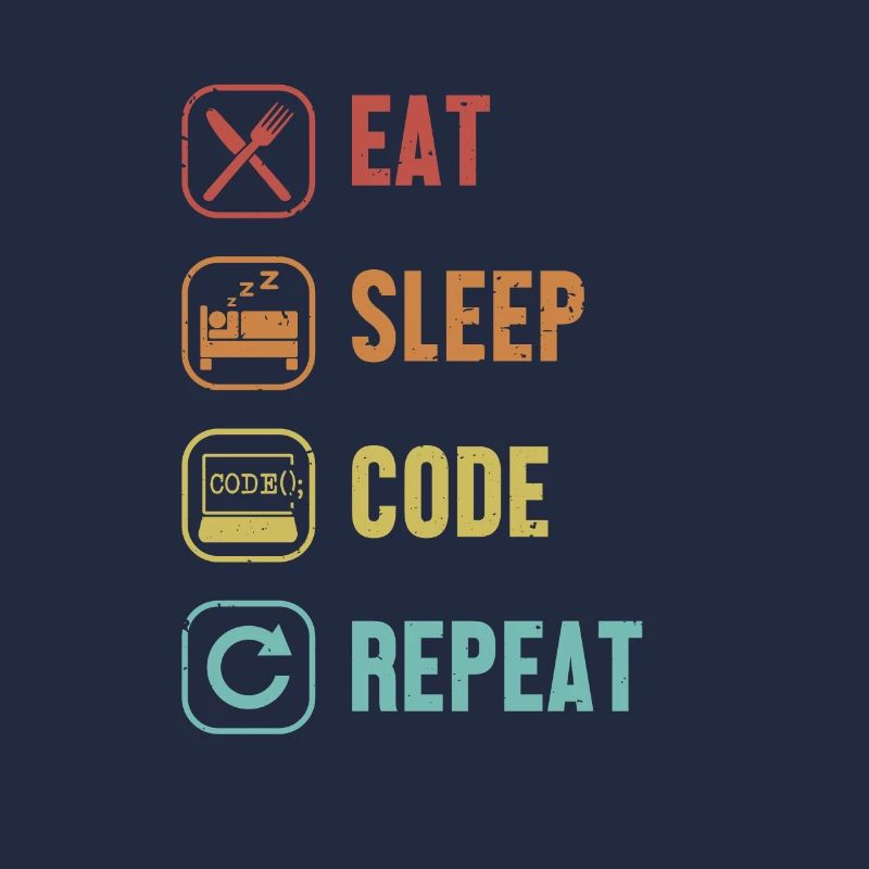 Eat Sleep Code Repeat Softwareingenieur Coder