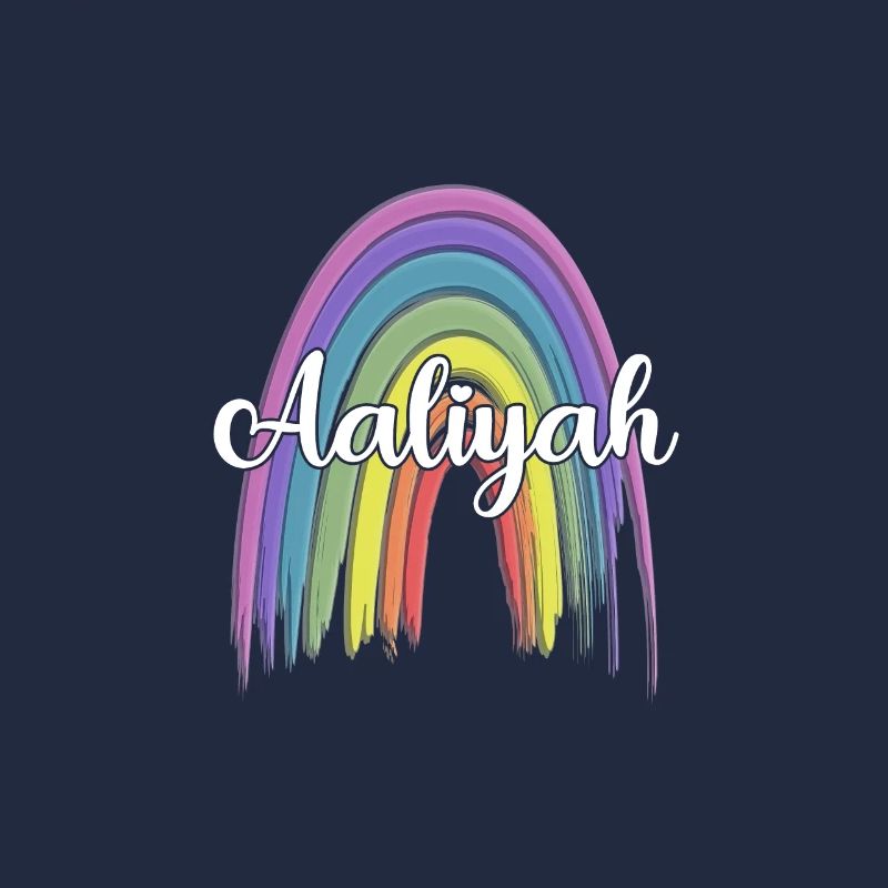 AALIYAH Rainbow Cursive