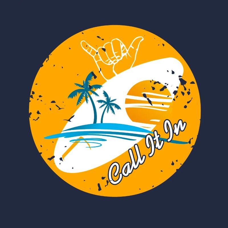 Appelez-le dans les conceptions de vacances de surf vintage