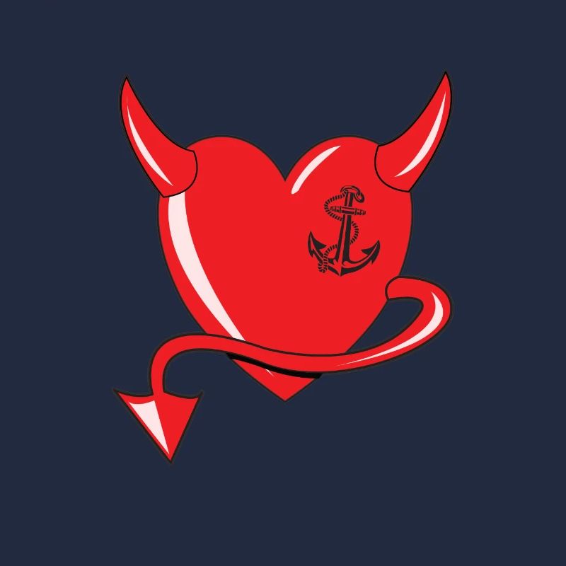 Red Heart - Devil Heart - Devil's Heart - Gift