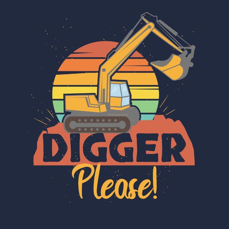 Digger Please Construction Worker