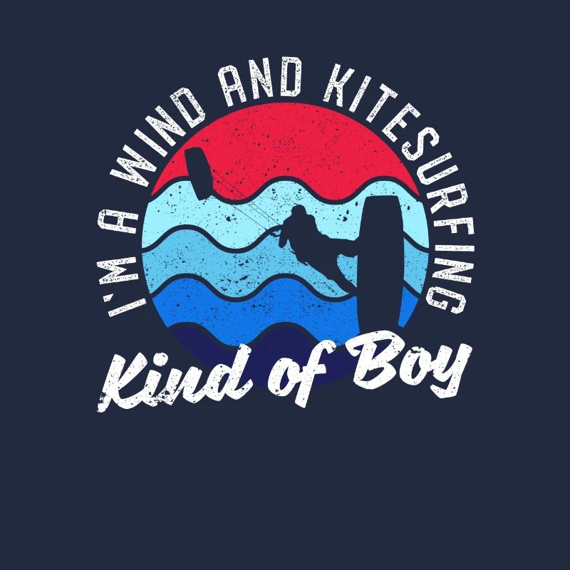 Ich bin ein Wind- und Kitesurfing-Junge Kitesurfer