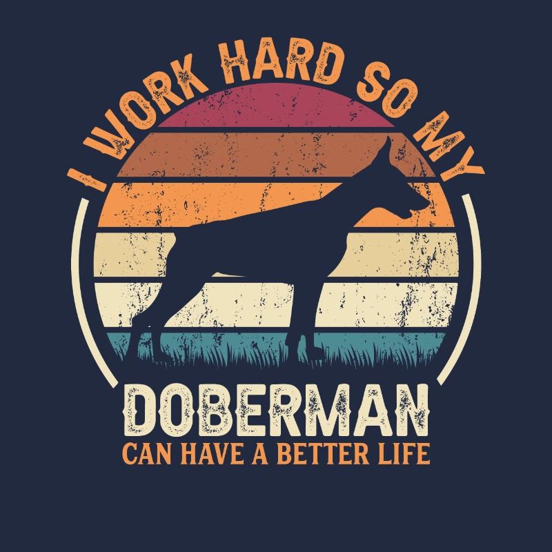 Hard Work - Retro Doberman