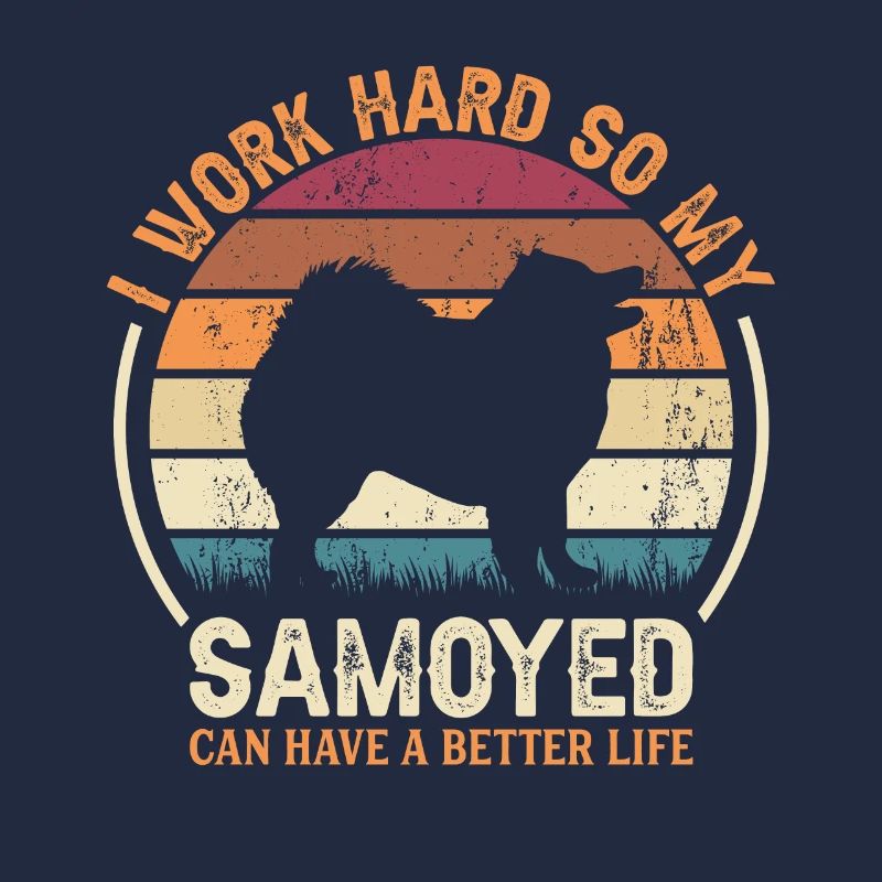 Hart Arbeiten - Retro Samoyed