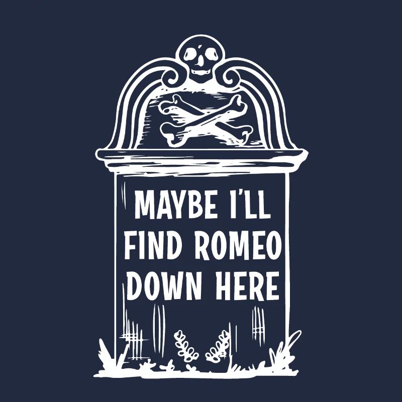 Roméo Gothic Bones Squelette Roses Mort Tombe