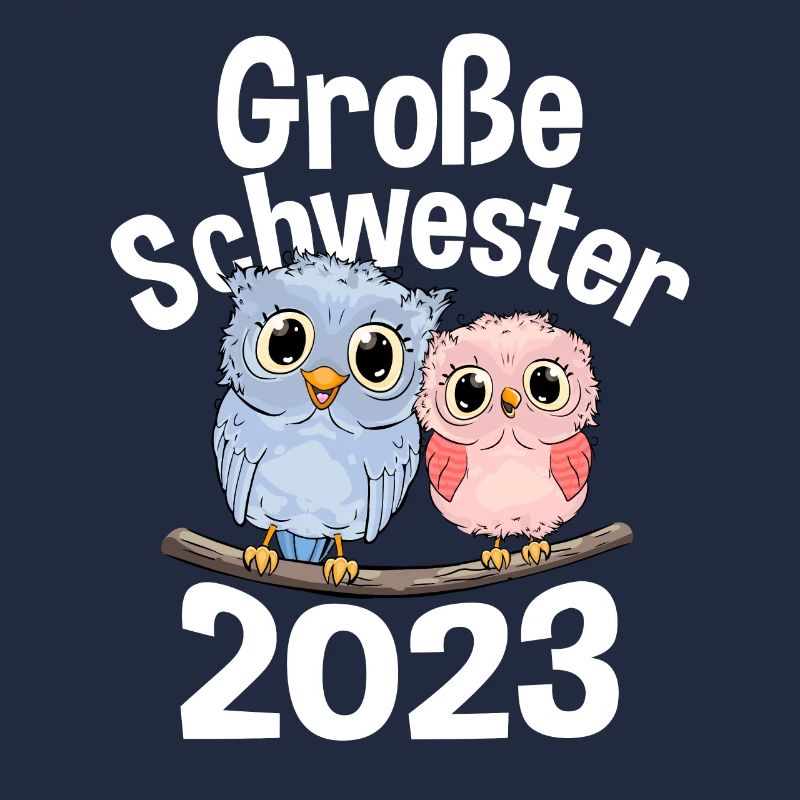 Mädchen Kinder Große Schwester 2023 Eulen Eule