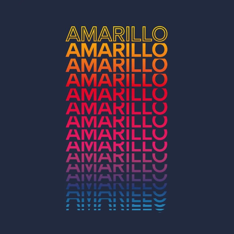 Retro Nostalgisch USA Stadt - Regenbogen Amarillo