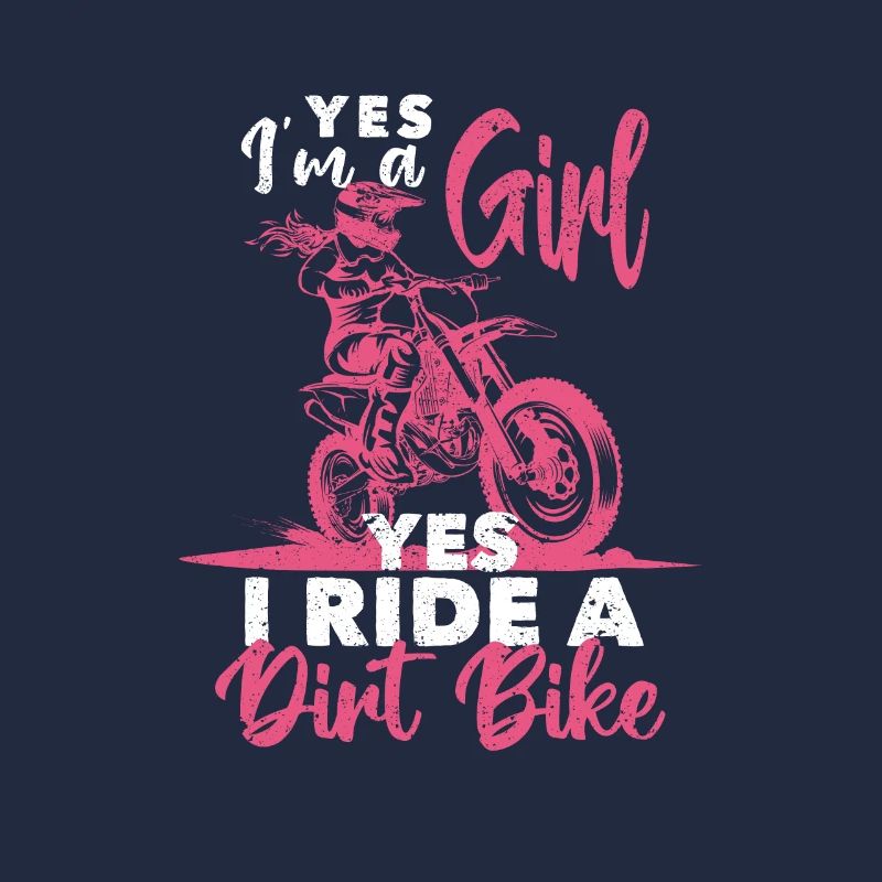 Fahrer Motocross Biker Ja ich bin ein Mädchen