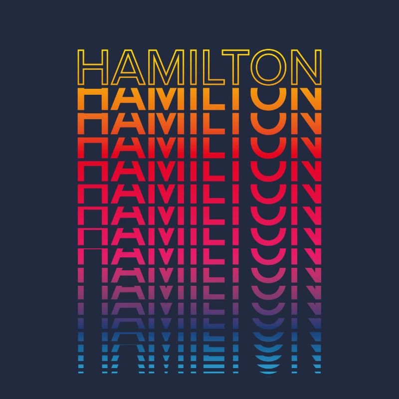 Retro Nostalgisch Stadt - Regenbogen Hamilton
