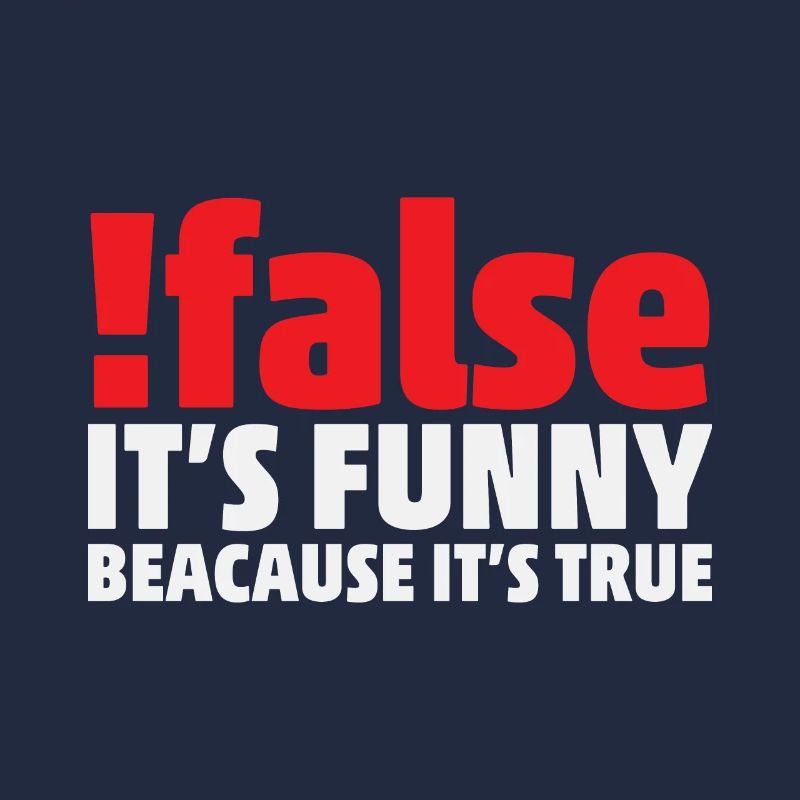 False it's funny because it's true Programmer