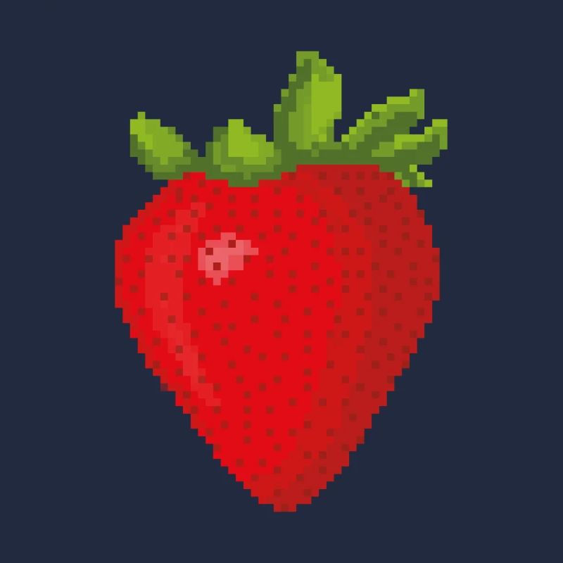 Retro Pixel Erdbeere