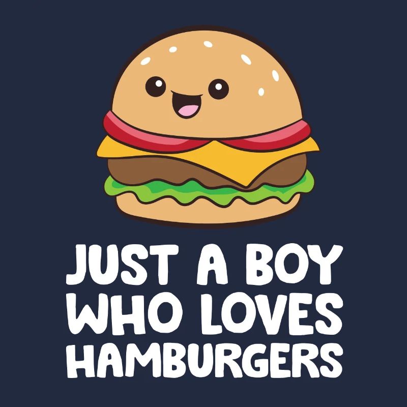 Nur ein Junge, der Hamburger liebt