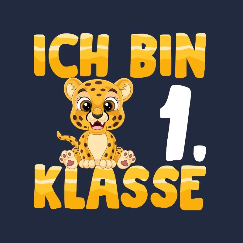 Ich bin 1. Klasse Einschulung Leopard