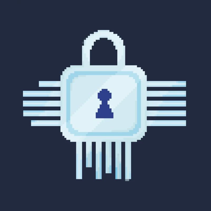 Serrure informatique Retro Pixel