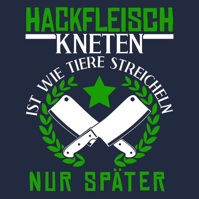 Metzger Fleischer Hackfleisch kneten