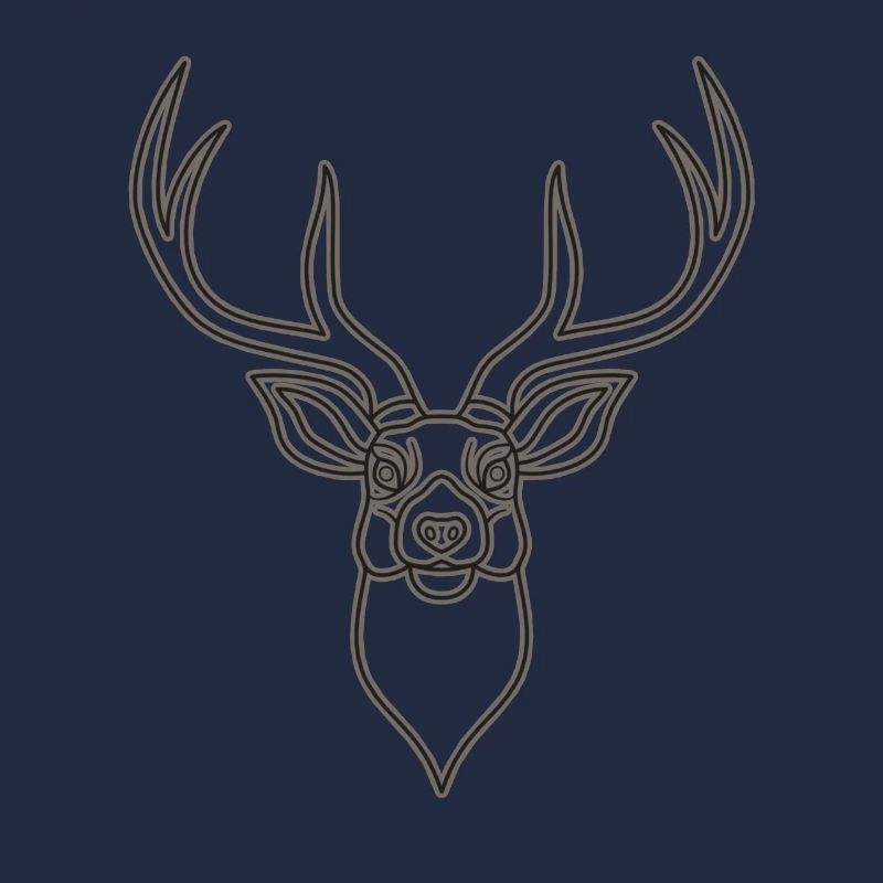 Rothirsch Geweih mit Hirschgeweih