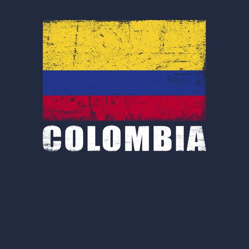 Drapeau de la Colombie Grunge Drapeau de la Colombie