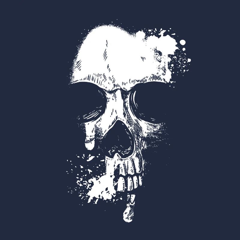 Skull Head and Scarf Gothic Bones Aesthetic Dark