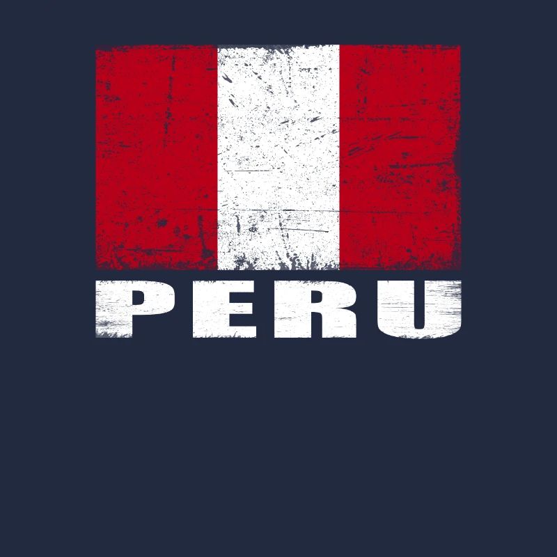 Drapeau du Pérou Grunge Drapeau du Pérou